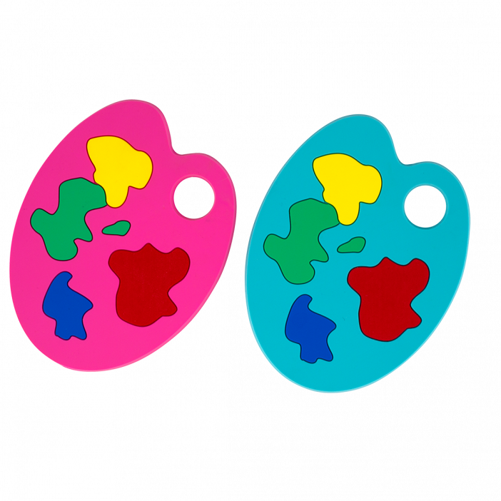 Set of 2 coasters - Apéro Palette Pink / Blue