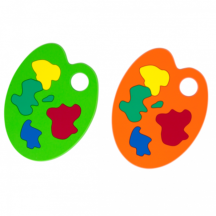 Set of 2 coasters - Apéro Palette Green / Orange