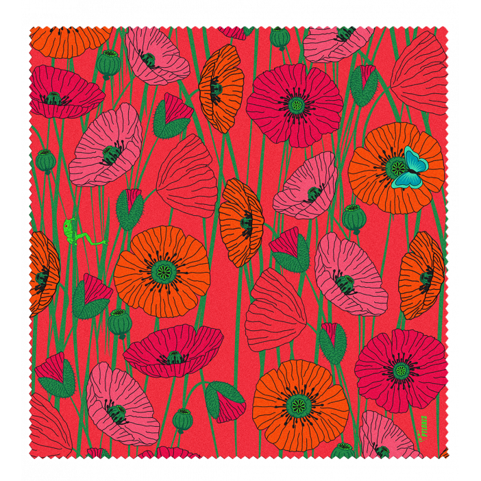 Microfibre cloth for glasses - Belle Vue Coquelicots