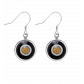Hook earrings - Duo Milk Black / White