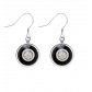 Hook earrings - Duo Milk Black / White