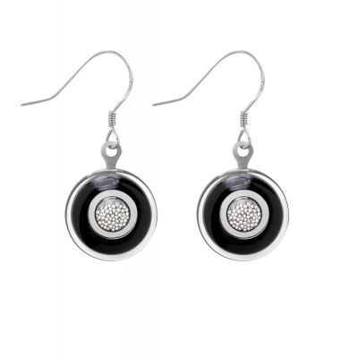 Boucles d'oreilles crochet en verre soufflées - Duo Milk