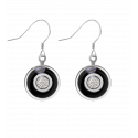 Hook earrings - Duo Milk Black / White
