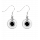 Hook earrings - Duo Milk Black / White