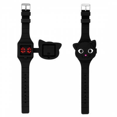 Montre LED - Aniwatch - Chat noir