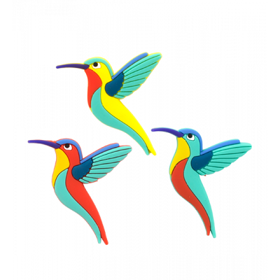 Set of 3 magnets - Happy