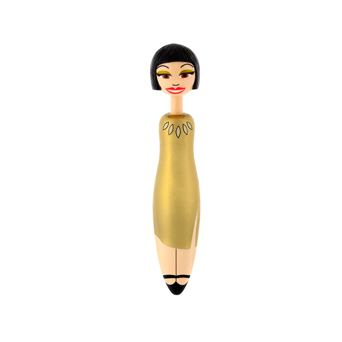 Stylo rétractable - Fashion Girl Pen Or