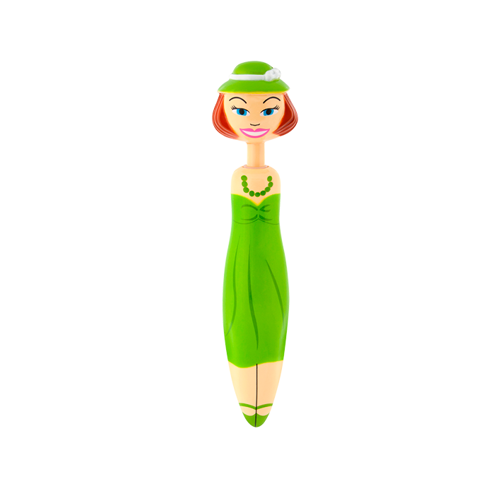 Stylo rétractable - Fashion Girl Pen Vert