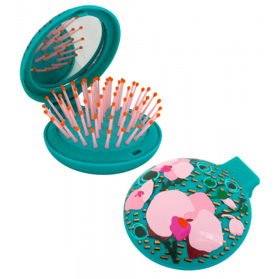 Brosse à cheveux miroir 2 en 1 - Lady Retro - Orchid Blue