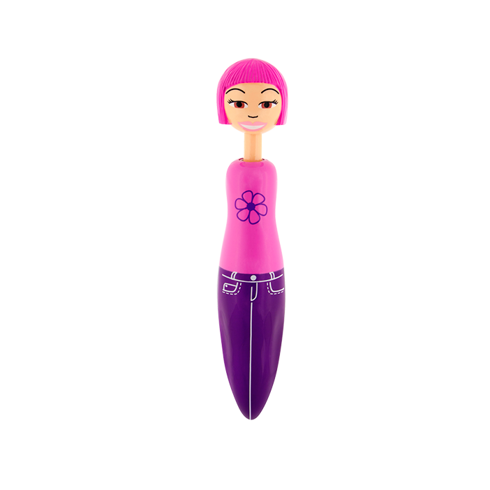 Druckkugelschreiber - Fashion Girl Pen Rosa