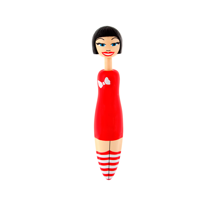 Stylo rétractable - Fashion Girl Pen Rouge