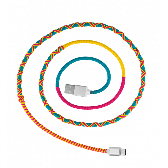 Câble USB Type C - Salsa Rose / Turquoise