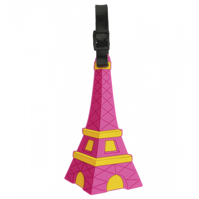 Luggage label - Ani-luggage - Eiffel Tower Pink