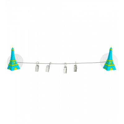 4 suction cup clips - Ani-clip - Tour Eiffel Bleue