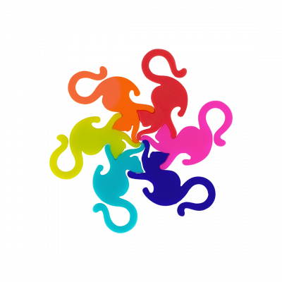 Set de 6 marqueurs de verre - Happy Markers Animaux - Entrechats
