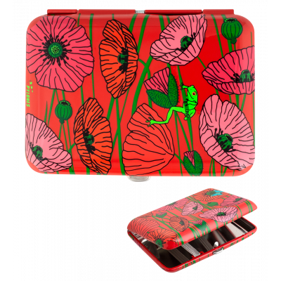 Boite / Étui à cigarettes - Cigarette Case - Coquelicots