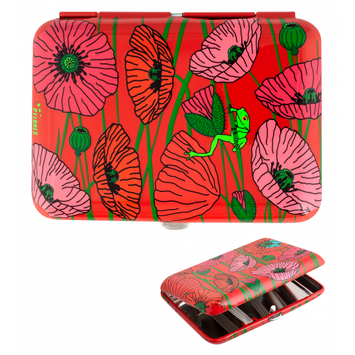 Boite / Étui à cigarettes - Cigarette Case Coquelicots