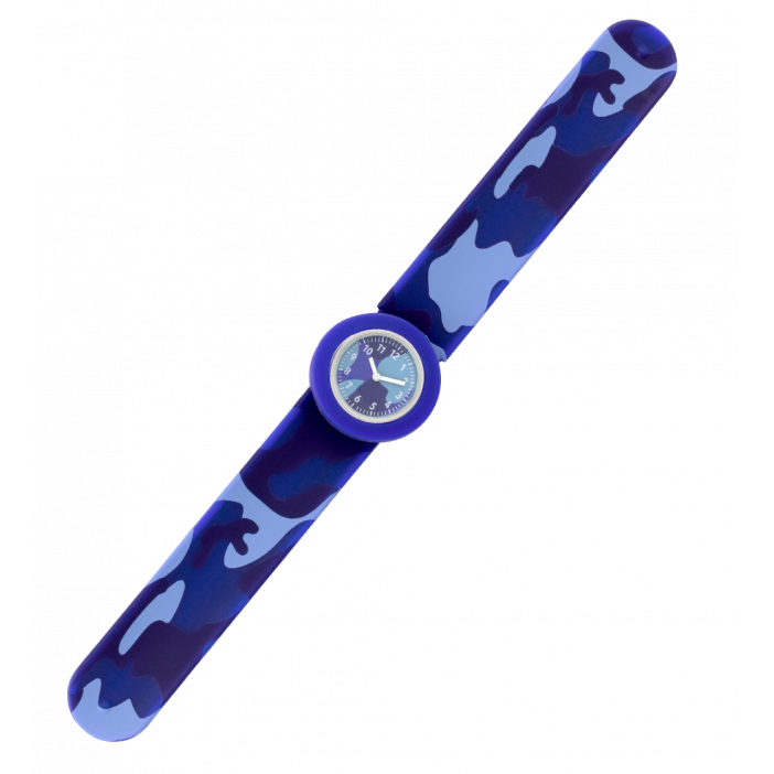 Slap-Uhr - Trendy Time Camouflage Blue 