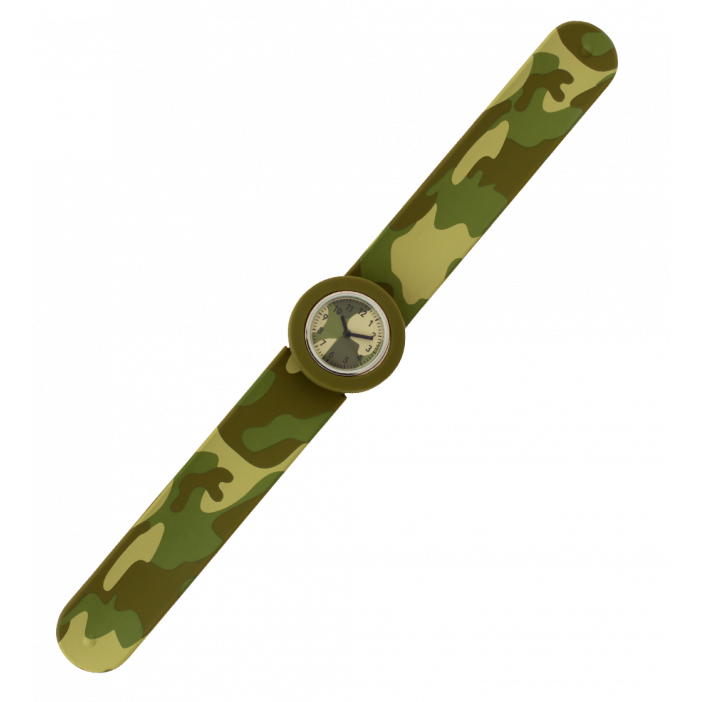 Slap-Uhr - Trendy Time Camouflage Green