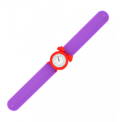 Montre slap réveil - My Time - Violet / Rouge