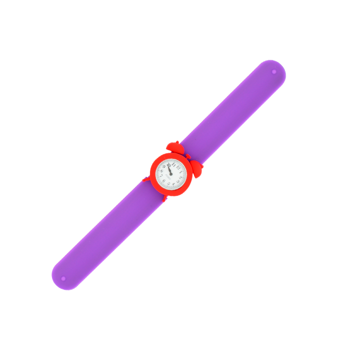 Montre slap réveil - My Time Violet / Rouge