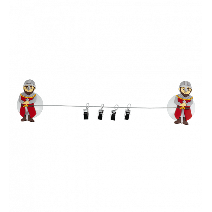4 fermagli a ventosa - Ani-clip Cavaliere