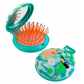 Haarbürste mit Spiegel 2 in 1 - Lady Retro Blue Flower