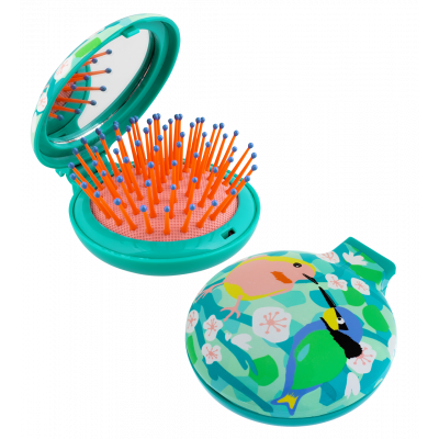 Brosse à cheveux miroir 2 en 1 - Lady Retro - Birds