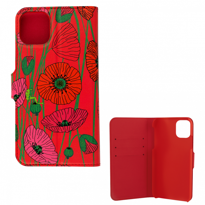 Custodia a portafoglio per iPhone 11 - I Wallet 11 Coquelicots