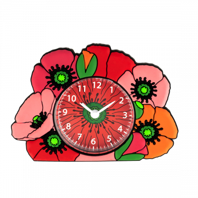 Réveil - Funny Clock - Coquelicots