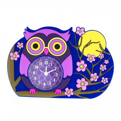 Réveil - Funny Clock - Blue Owl