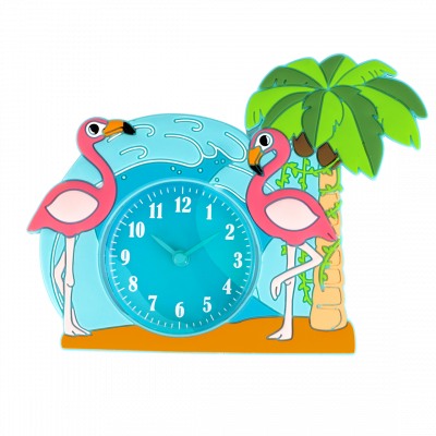 Réveil - Funny Clock - Flamingo