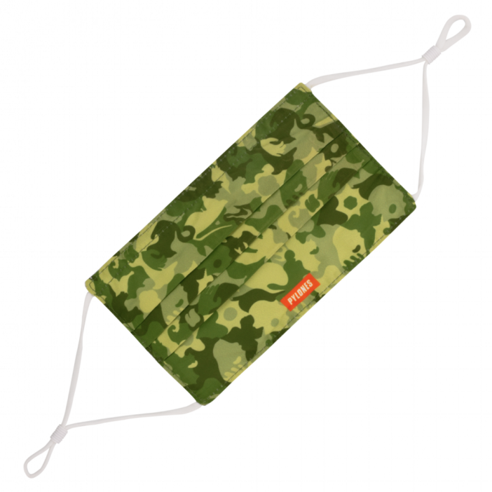 Mascherina in tessuto - Hidden Smile Large Camouflage Green