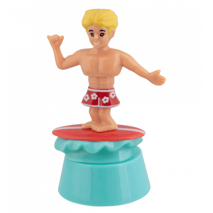 Personnaggi danzanti ad energia solare - 1-2-3 Soleil Surfer Red
