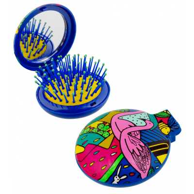 Brosse à cheveux miroir 2 en 1 - Lady Retro - Friends
