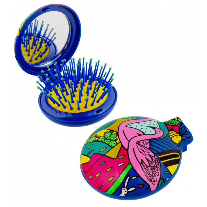 2 in 1 hairbrush and mirror - Lady Retro Friends