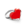 Bague en verre soufflée - Coeur Nano Milk