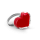 Bague en verre soufflée - Coeur Nano Milk