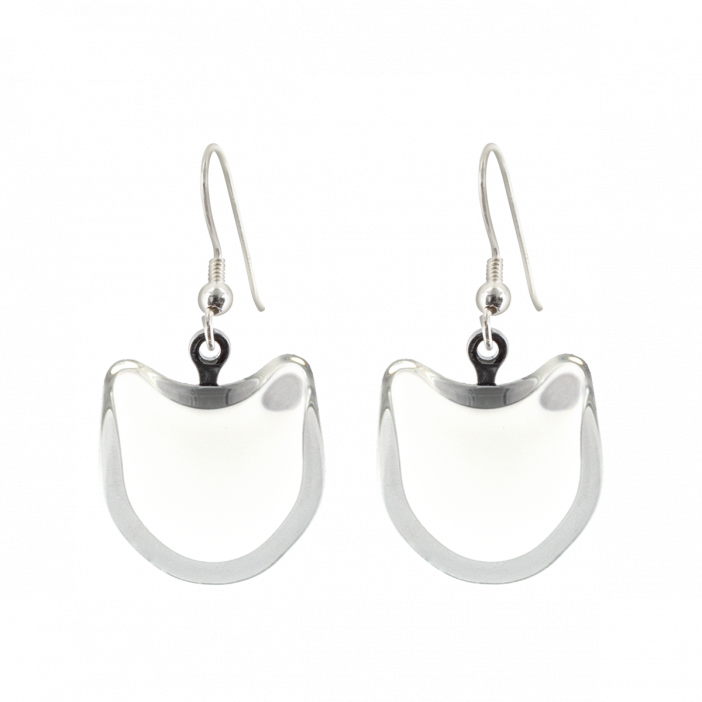 Hook earrings - Cat Milk White