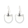 Boucles d'oreilles crochet en verre soufflées - Chat Milk