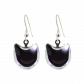 Hook earrings - Cat Milk Black