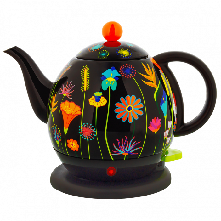 Electric kettle with european plug 1 L - Byzance Jardin fleuri