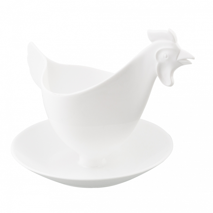 Coquetier design - Poulette Blanc