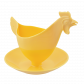 Coquetier design - Poulette Jaune
