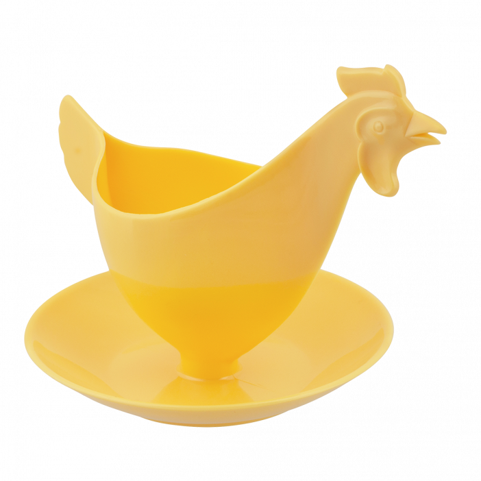 Coquetier design - Poulette Jaune
