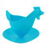 Coquetier design - Poulette Bleu