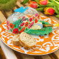 Butter dish - Butter Fly Orchid Blue