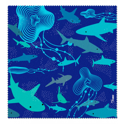 Tessuto in microfibra per occhiali - Belle Vue - Shark