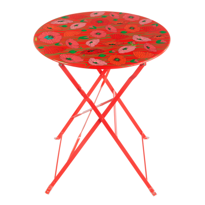 Table pliante - Garden Paradise - Coquelicots