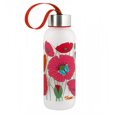 Gourde 42 cl - Happyglou small - Coquelicots